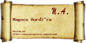 Magocs Auróra névjegykártya